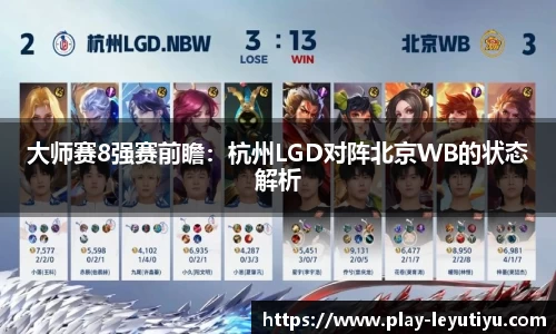 大师赛8强赛前瞻：杭州LGD对阵北京WB的状态解析